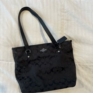Coach vintage Black Monogram signature Tote Bag